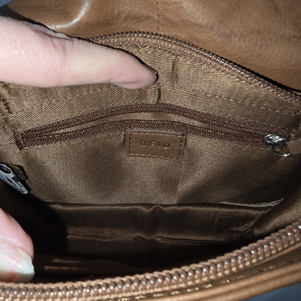 Brown Leather Crossbody Bag Purse Boho Western Everyday - Picture 11 of 13